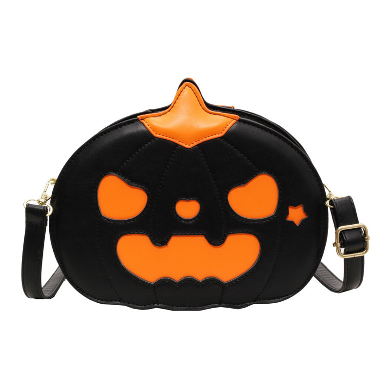 Halloween funny pumpkin shoulder crossbody bag