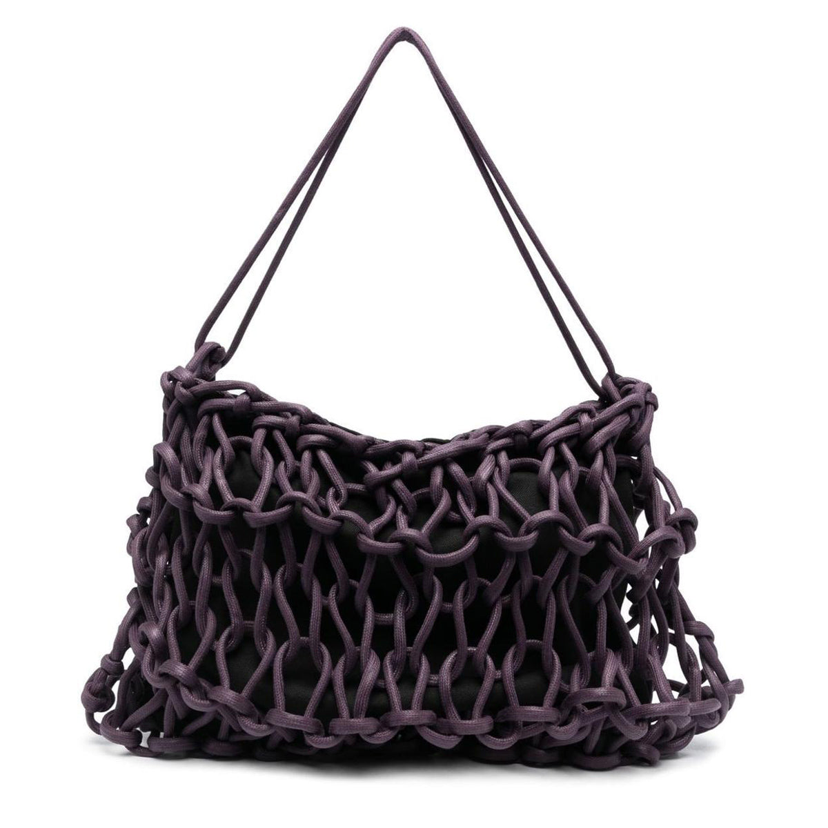 Black double-layer woven bag