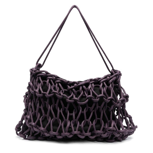 Black double-layer woven bag